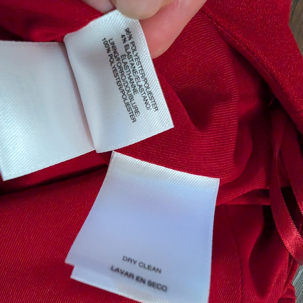 Nine West Red Sleeveless Tie-Waist Wide-Leg Jumpsuit - Picture 9 of 11